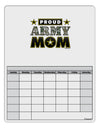 Proud Army Mom Blank Calendar Dry Erase Board