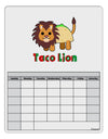 Cute Taco Lion Text Blank Calendar Dry Erase Board-Dry Erase Board-TooLoud-White-Davson Sales