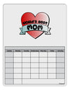 World's Best Mom - Heart Banner Design Blank Calendar Dry Erase Board by TooLoud-Dry Erase Board-TooLoud-White-Davson Sales