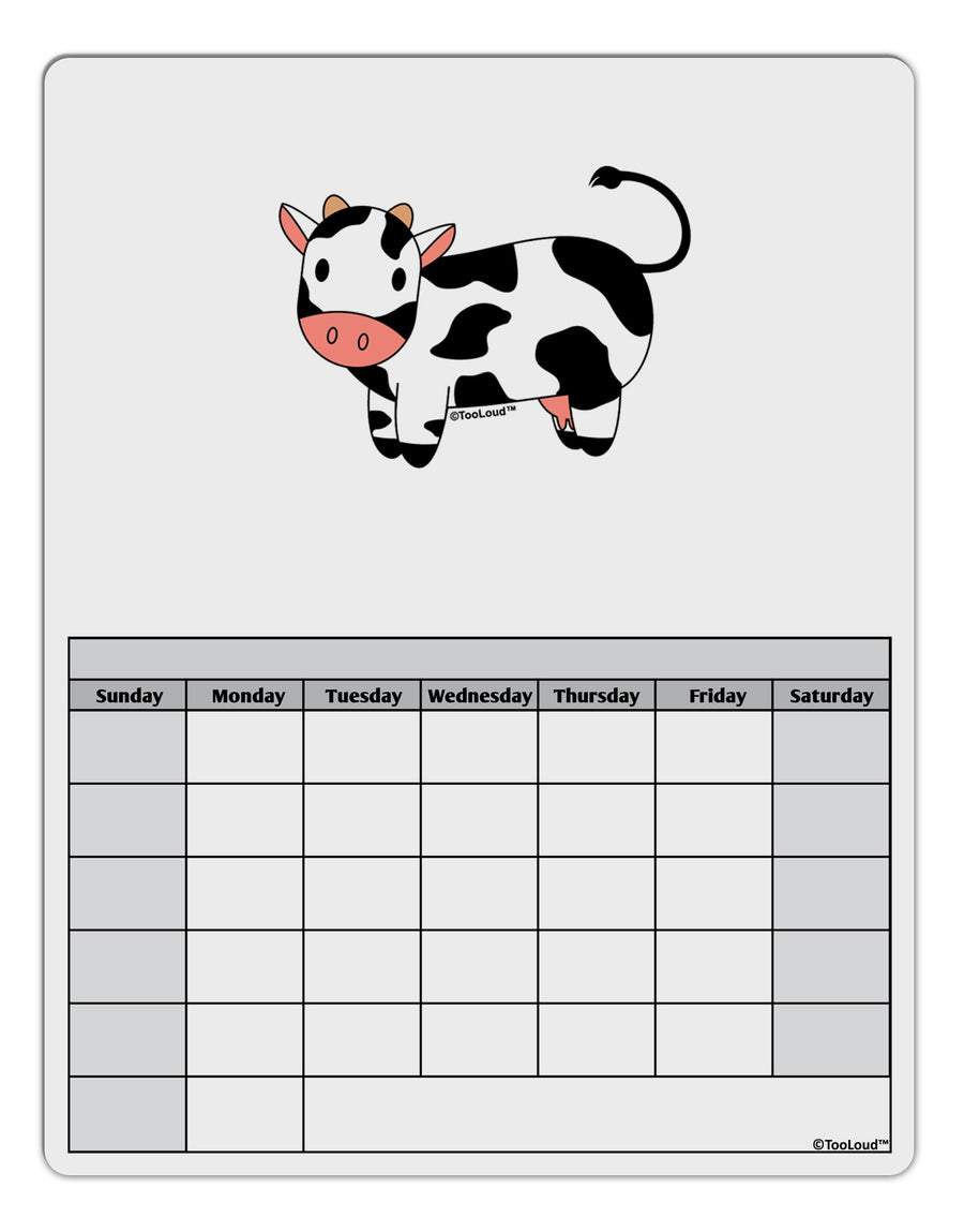 Cute Cow Blank Calendar Dry Erase Board-Dry Erase Board-TooLoud-White-Davson Sales