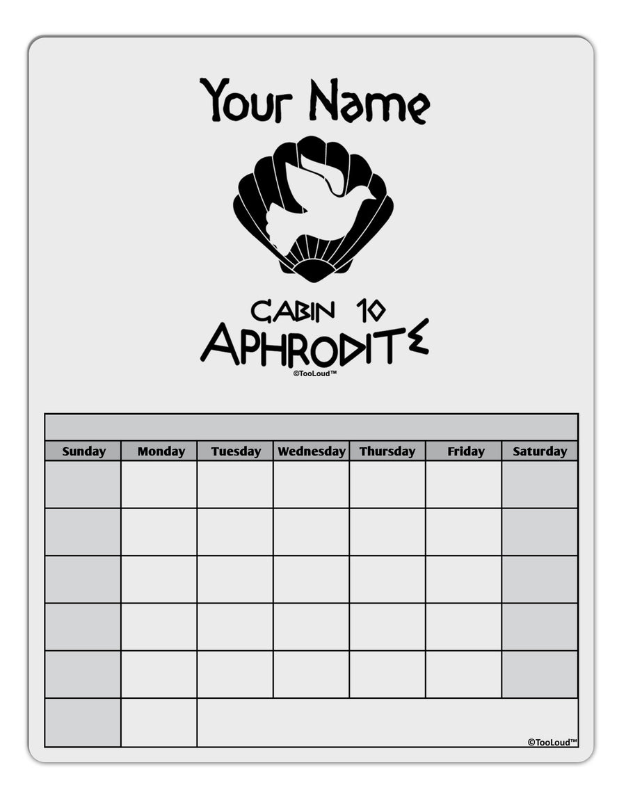 Personalized Cabin 10 Aphrodite Blank Calendar Dry Erase Board-Dry Erase Board-TooLoud-White-Davson Sales