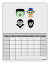 Cute Pixel Monsters Blank Calendar Dry Erase Board-Dry Erase Board-TooLoud-White-Davson Sales