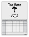 Personalized Cabin 1 Zeus Blank Calendar Dry Erase Board by TooLoud-Dry Erase Board-TooLoud-White-Davson Sales