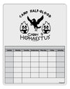 Cabin 9 Hephaestus Half Blood Blank Calendar Dry Erase Board