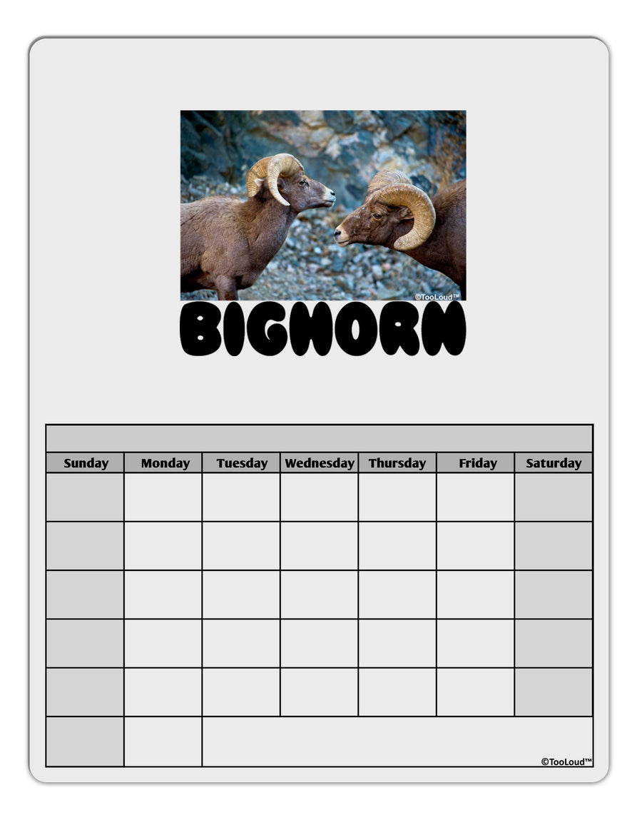 Two Bighorn Rams Text Blank Calendar Dry Erase Board-Dry Erase Board-TooLoud-White-Davson Sales