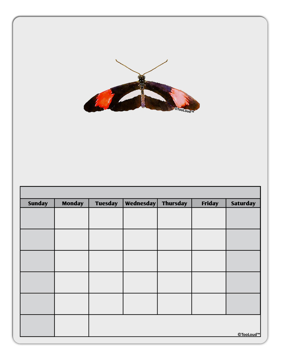 TooLoud Watercolor Butterfly Black Blank Calendar Dry Erase Board-Dry Erase Board-TooLoud-White-Davson Sales