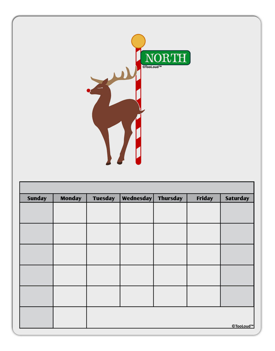 Rudolf Ratchet Reindeer Color Blank Calendar Dry Erase Board-Dry Erase Board-TooLoud-White-Davson Sales