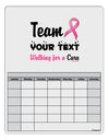 Personalized Team -Name- Breast Cancer Walk - Walking for a Cure Blank Calendar Dry Erase Board-Dry Erase Board-TooLoud-White-Davson Sales