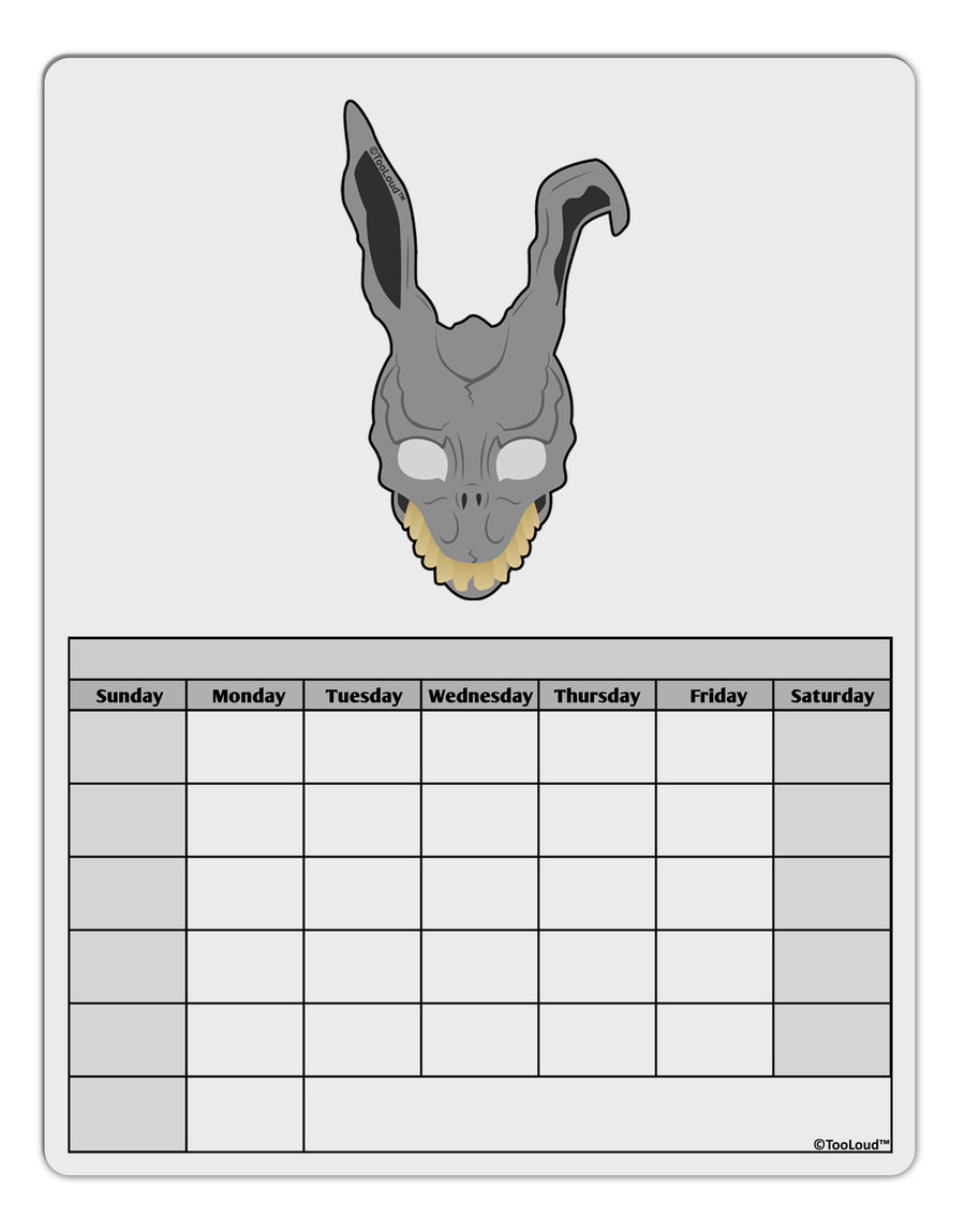 Scary Bunny Face Blank Calendar Dry Erase Board-Dry Erase Board-TooLoud-White-Davson Sales
