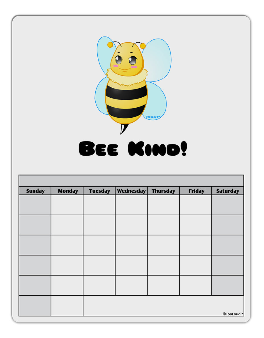 Bee Kind Blank Calendar Dry Erase Board-Dry Erase Board-TooLoud-White-Davson Sales