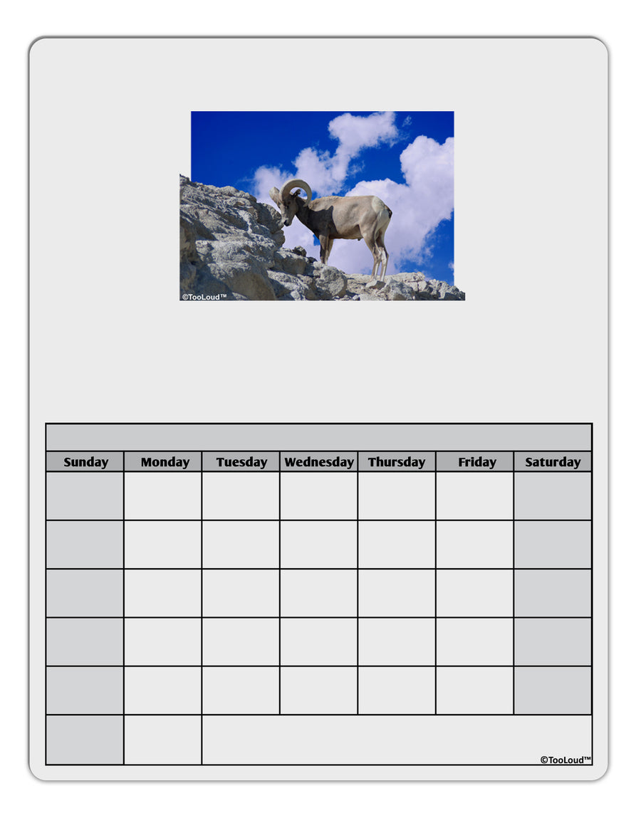 Bighorn Ram Blank Calendar Dry Erase Board-Dry Erase Board-TooLoud-White-Davson Sales