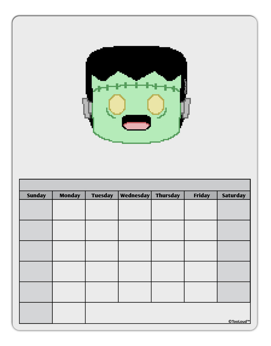 Cute Pixel Monster Blank Calendar Dry Erase Board-Dry Erase Board-TooLoud-White-Davson Sales