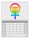 Rainbow Distressed Feminism Symbol Blank Calendar Dry Erase Board-Dry Erase Board-TooLoud-White-Davson Sales