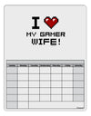 I Heart My Gamer Wife Blank Calendar Dry Erase Board-Dry Erase Board-TooLoud-White-Davson Sales