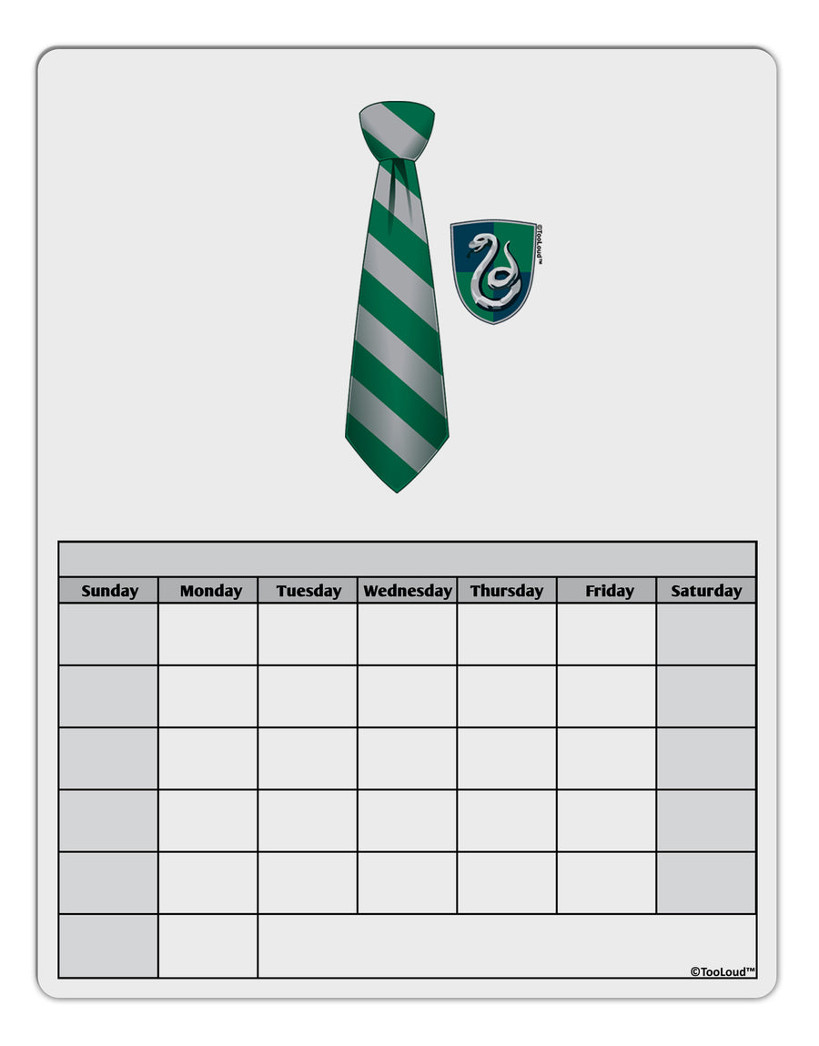 TooLoud Wizard Tie Green and Silver Blank Calendar Dry Erase Board-Dry Erase Board-TooLoud-White-Davson Sales