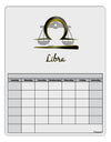 Libra Symbol Blank Calendar Dry Erase Board-Dry Erase Board-TooLoud-White-Davson Sales