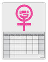 Pink Distressed Feminism Symbol Blank Calendar Dry Erase Board-Dry Erase Board-TooLoud-White-Davson Sales