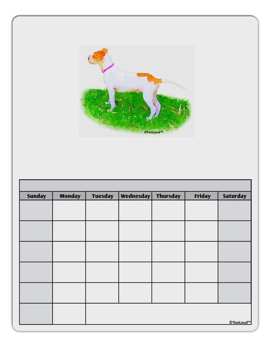 Vigilant Dog Watercolor Blank Calendar Dry Erase Board-Dry Erase Board-TooLoud-White-Davson Sales