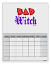 Bad Witch Color Red Blank Calendar Dry Erase Board-Dry Erase Board-TooLoud-White-Davson Sales