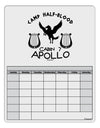 Cabin 7 Apollo Camp Half Blood Blank Calendar Dry Erase Board-Dry Erase Board-TooLoud-White-Davson Sales