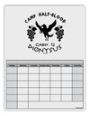 Camp Half Blood Cabin 12 Dionysus Blank Calendar Dry Erase Board by TooLoud