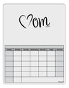 Mom with Brushed Heart Design Blank Calendar Dry Erase Board by TooLoud-Dry Erase Board-TooLoud-White-Davson Sales