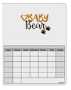 Baby Bear Paws Blank Calendar Dry Erase Board-Dry Erase Board-TooLoud-White-Davson Sales