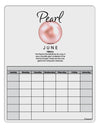 Birthstone Pearl Blank Calendar Dry Erase Board by TooLoud-Dry Erase Board-TooLoud-White-Davson Sales