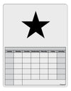 Black Star Blank Calendar Dry Erase Board-Dry Erase Board-TooLoud-Davson Sales