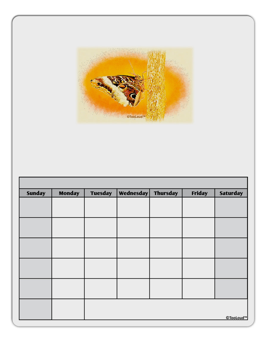 Watercolor Owl Moth Blank Calendar Dry Erase Board-Dry Erase Board-TooLoud-White-Davson Sales