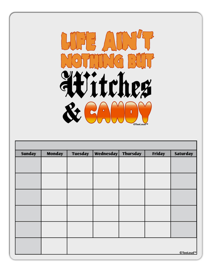 TooLoud Witches and Candy Color Blank Calendar Dry Erase Board-Dry Erase Board-TooLoud-White-Davson Sales