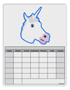Fanciful Unicorn Blank Calendar Dry Erase Board-Dry Erase Board-TooLoud-White-Davson Sales