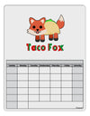 Cute Taco Fox Text Blank Calendar Dry Erase Board-Dry Erase Board-TooLoud-White-Davson Sales