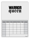 Warrior Queen Script Blank Calendar Dry Erase Board-Dry Erase Board-TooLoud-White-Davson Sales