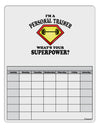 Personal Trainer - Superpower Blank Calendar Dry Erase Board-Dry Erase Board-TooLoud-White-Davson Sales