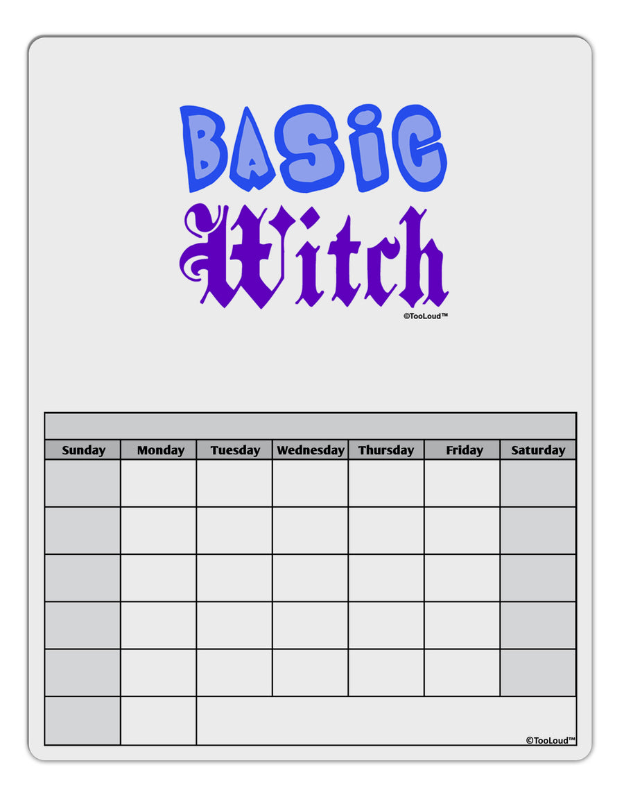 Basic Witch Color Blue Blank Calendar Dry Erase Board-Dry Erase Board-TooLoud-White-Davson Sales