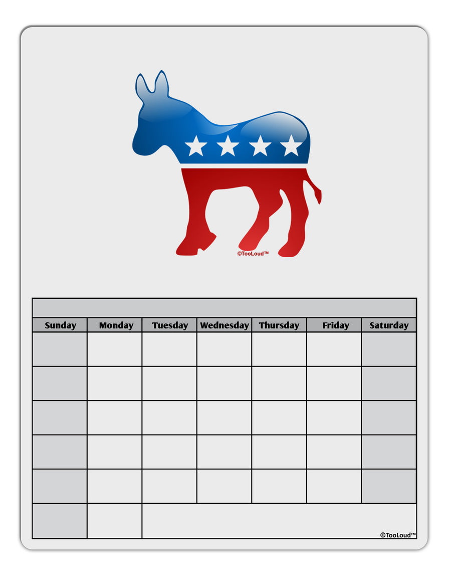 Democrat Bubble Symbol Blank Calendar Dry Erase Board-Dry Erase Board-TooLoud-White-Davson Sales