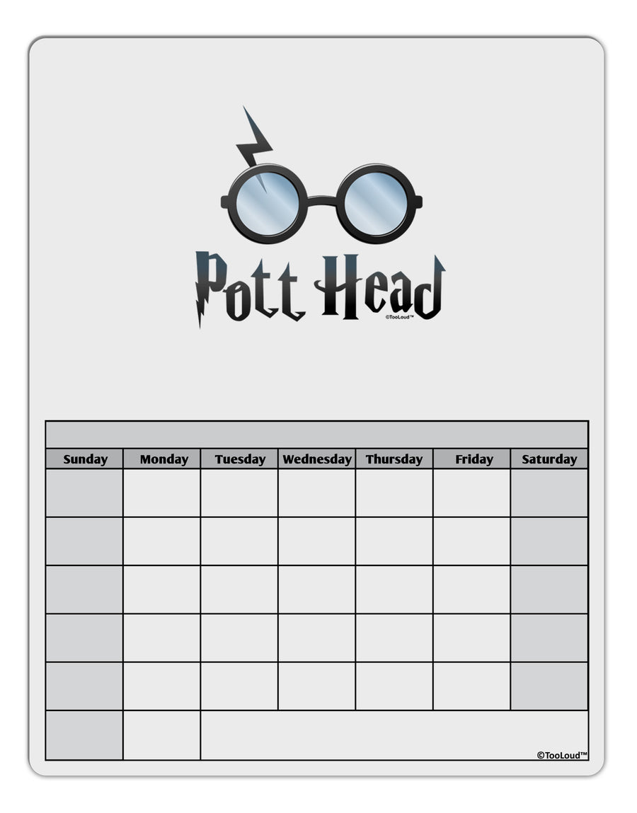 Pott Head Magic Glasses Blank Calendar Dry Erase Board-Dry Erase Board-TooLoud-White-Davson Sales