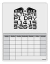 Ultimate Pi Day Design - Mirrored Pies Blank Calendar Dry Erase Board by TooLoud-Dry Erase Board-TooLoud-White-Davson Sales