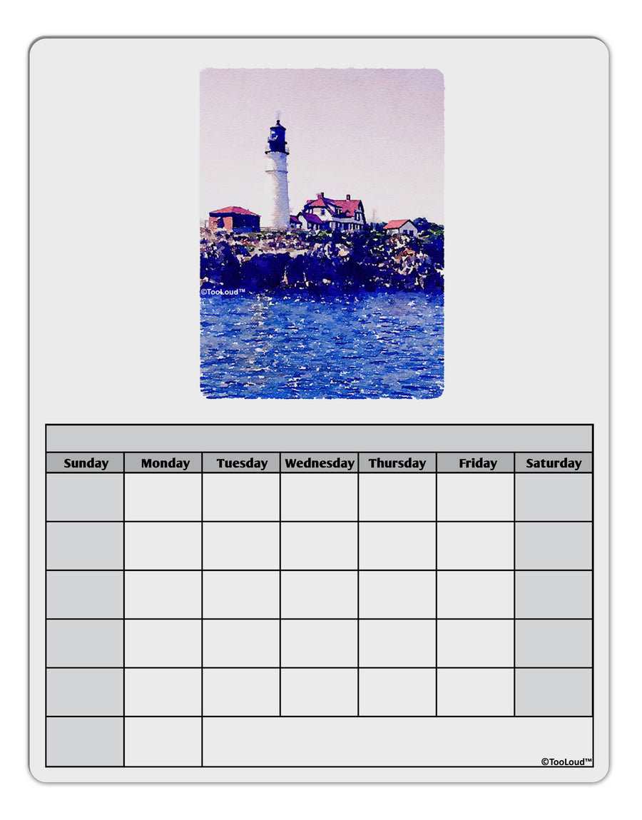 Watercolor Lighthouse 2 Blank Calendar Dry Erase Board-Dry Erase Board-TooLoud-White-Davson Sales