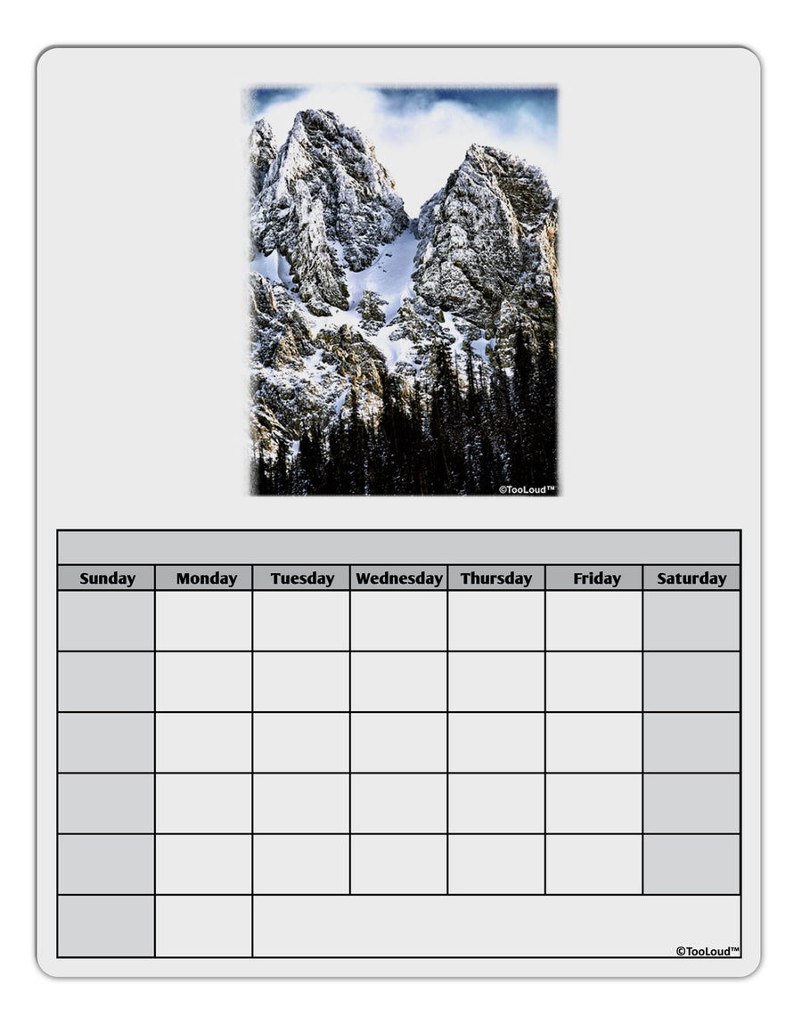 Mountain Landscape 2 Blank Calendar Dry Erase Board-Dry Erase Board-TooLoud-White-Davson Sales