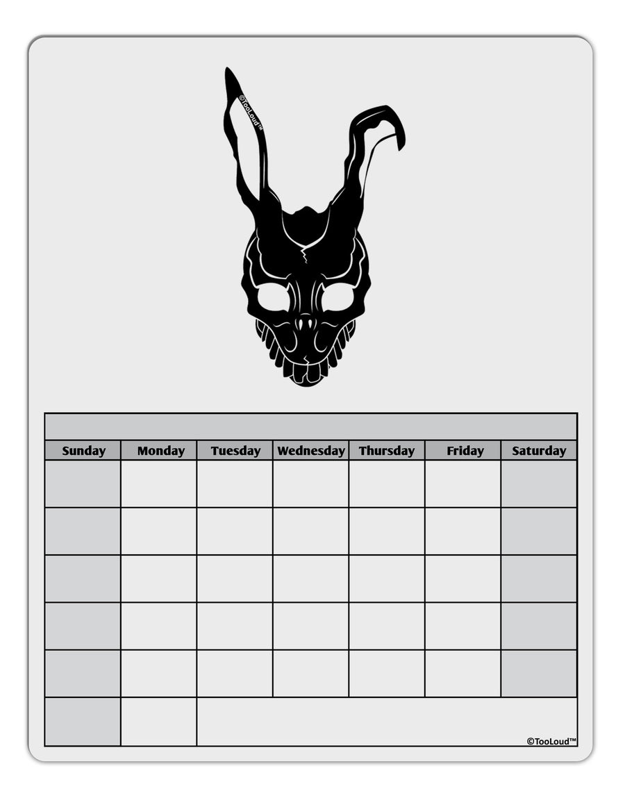 Scary Bunny Face Black Blank Calendar Dry Erase Board-Dry Erase Board-TooLoud-White-Davson Sales