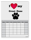 I Heart My Great Dane Blank Calendar Dry Erase Board by TooLoud-TooLoud-White-Davson Sales
