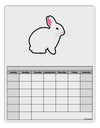 Cute Bunny Rabbit Easter Blank Calendar Dry Erase Board