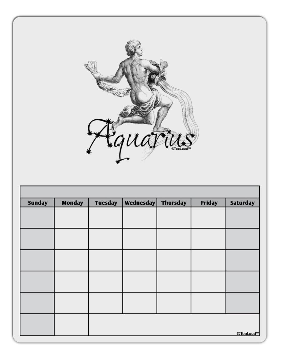 Aquarius Illustration Blank Calendar Dry Erase Board-Dry Erase Board-TooLoud-White-Davson Sales