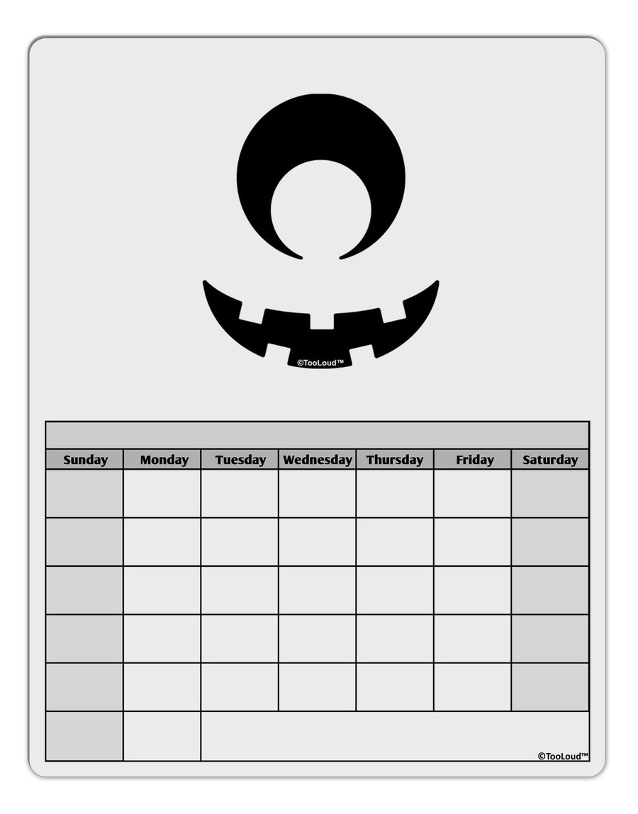 Cyclops Jack-o-Lantern Blank Calendar Dry Erase Board-Dry Erase Board-TooLoud-White-Davson Sales