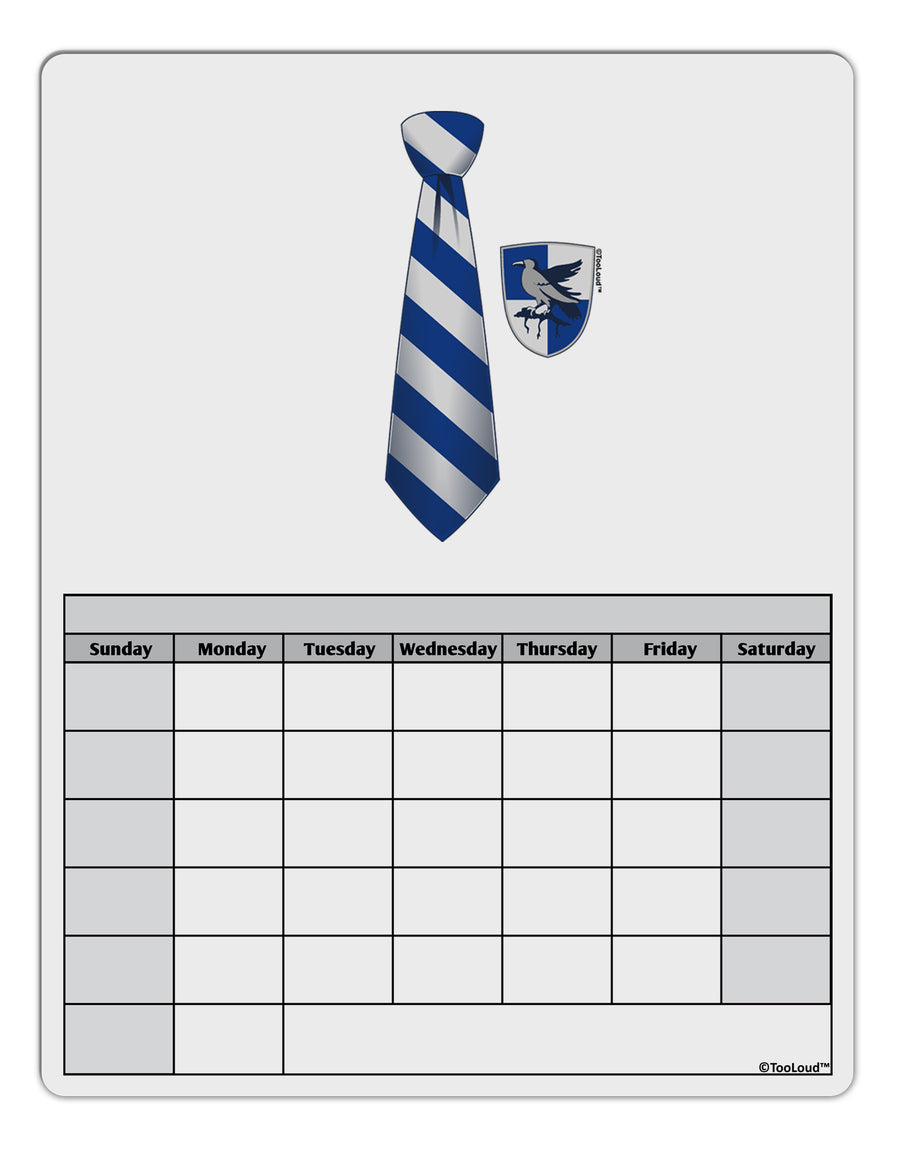 Wizard Tie Blue and Silver Blank Calendar Dry Erase Board-Dry Erase Board-TooLoud-White-Davson Sales