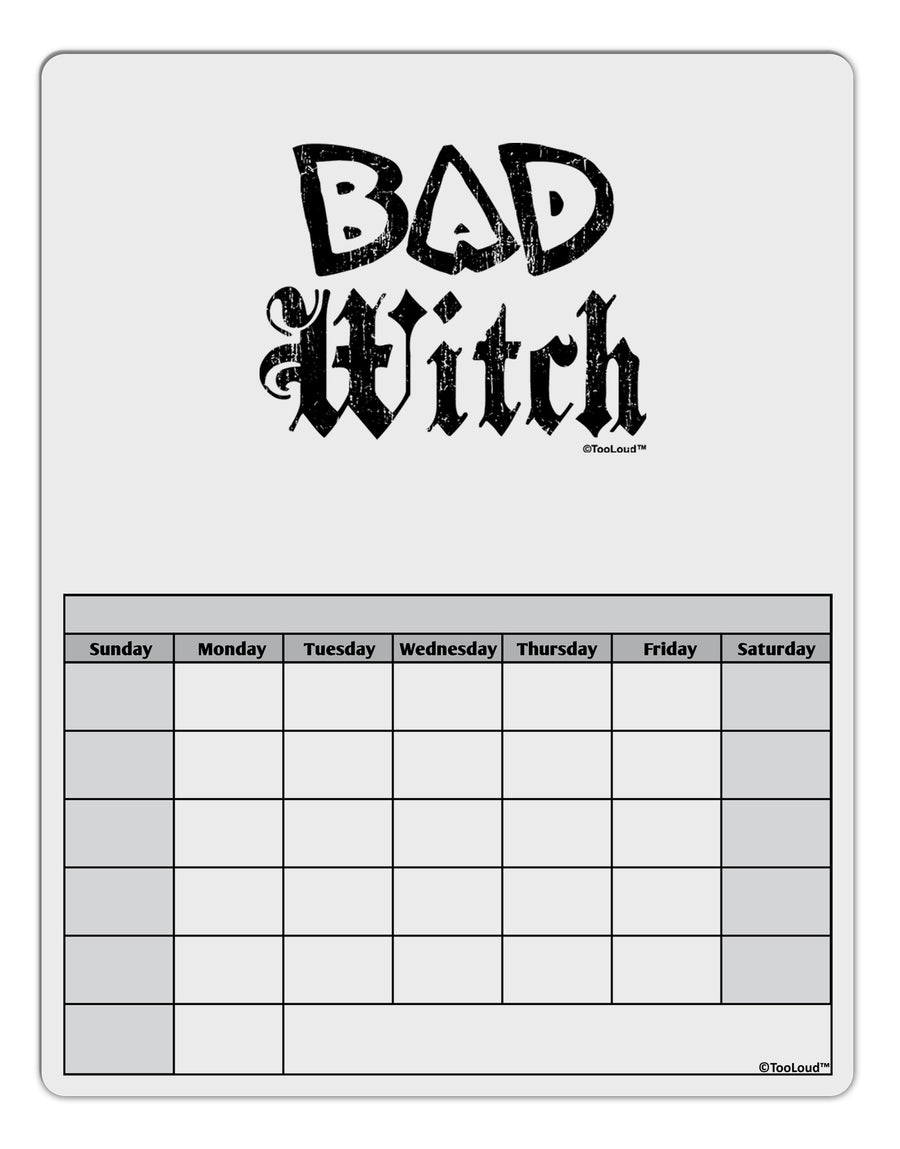 Bad Witch Distressed Blank Calendar Dry Erase Board-Dry Erase Board-TooLoud-White-Davson Sales