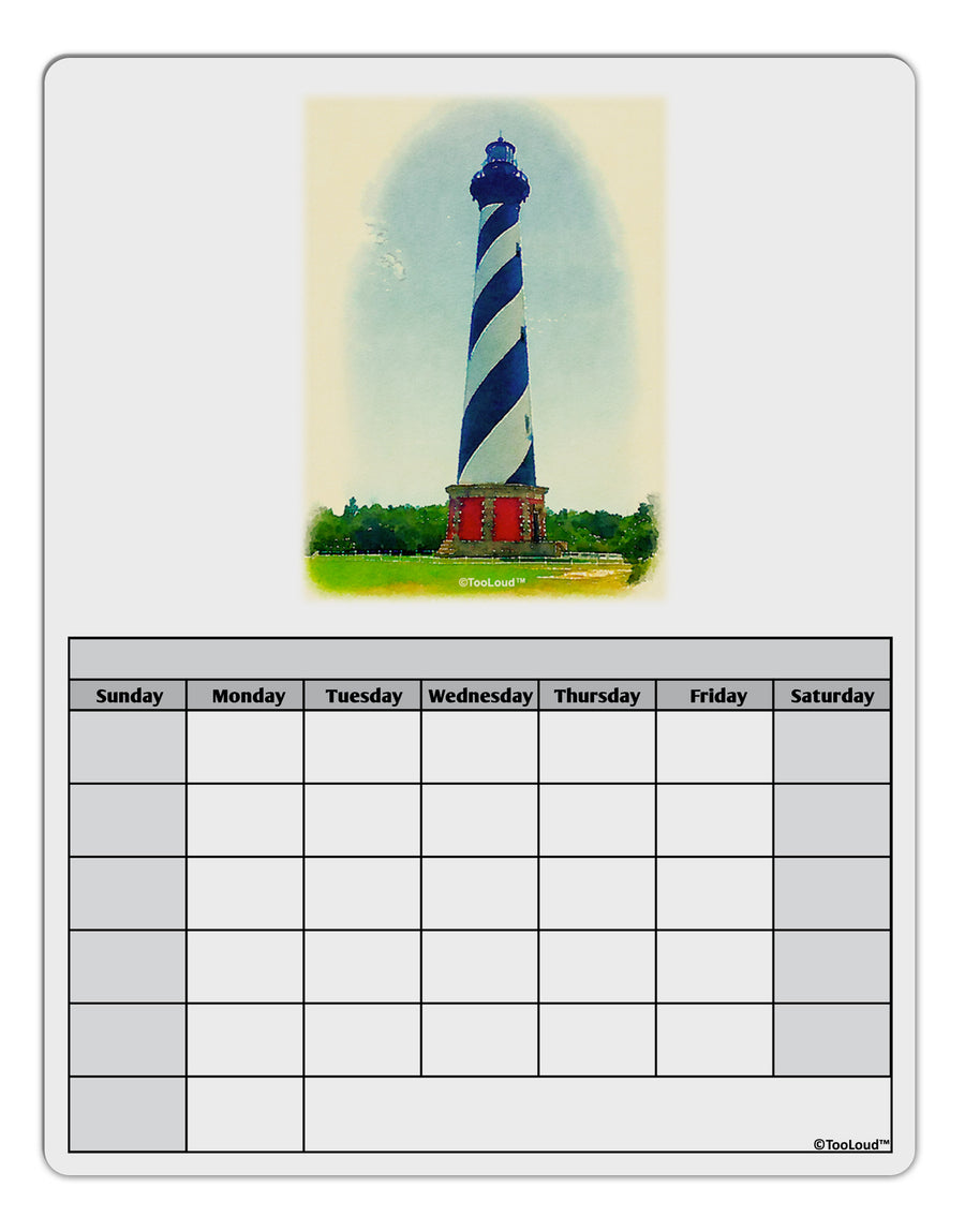 Watercolor Lighthouse 1 Blank Calendar Dry Erase Board-Dry Erase Board-TooLoud-White-Davson Sales