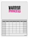 Warrior Princess Pink Blank Calendar Dry Erase Board-Dry Erase Board-TooLoud-White-Davson Sales